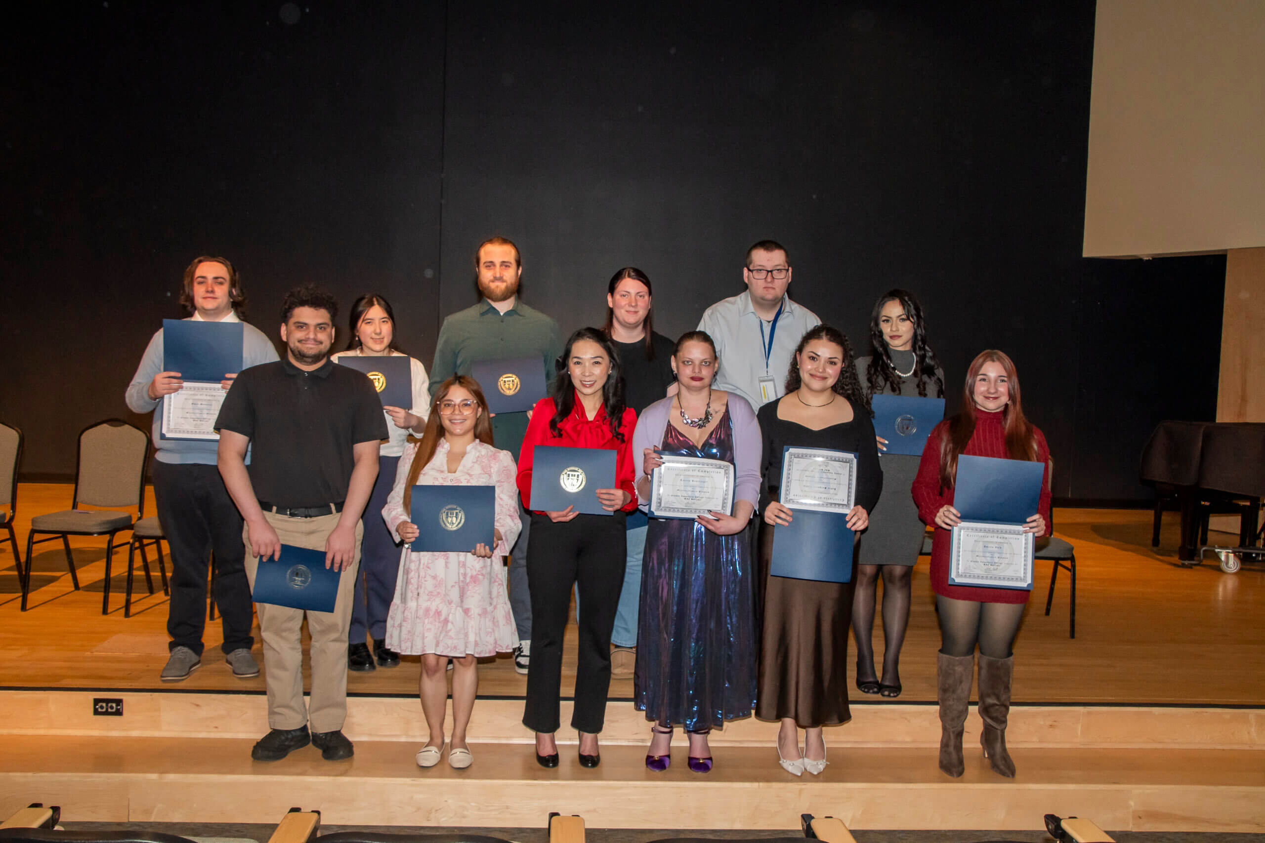 group shot of the 12 members of the 40th Microelectronics graduating class